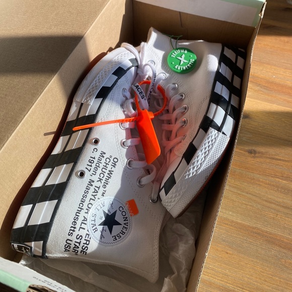 Sold 🚫 Off-White Virgil Abloh Nike Converse Chuck Hi Top - Picture 9 of 10